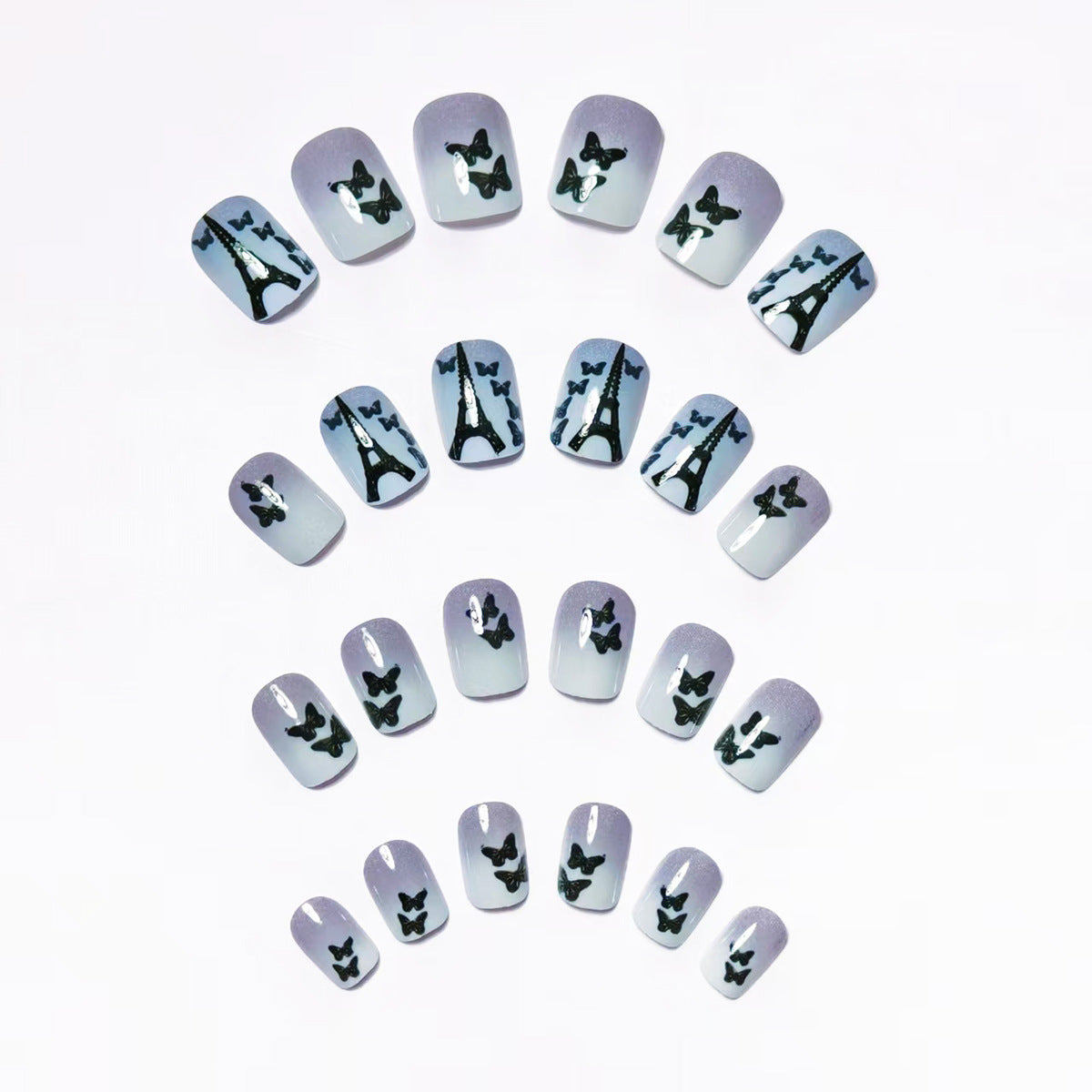 Artistic Parisian Butterfly Nail Art Acalora