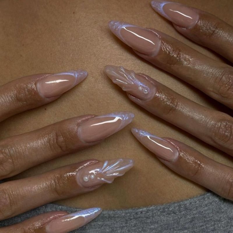 Artificial nail set with elegant 3D design Acalora