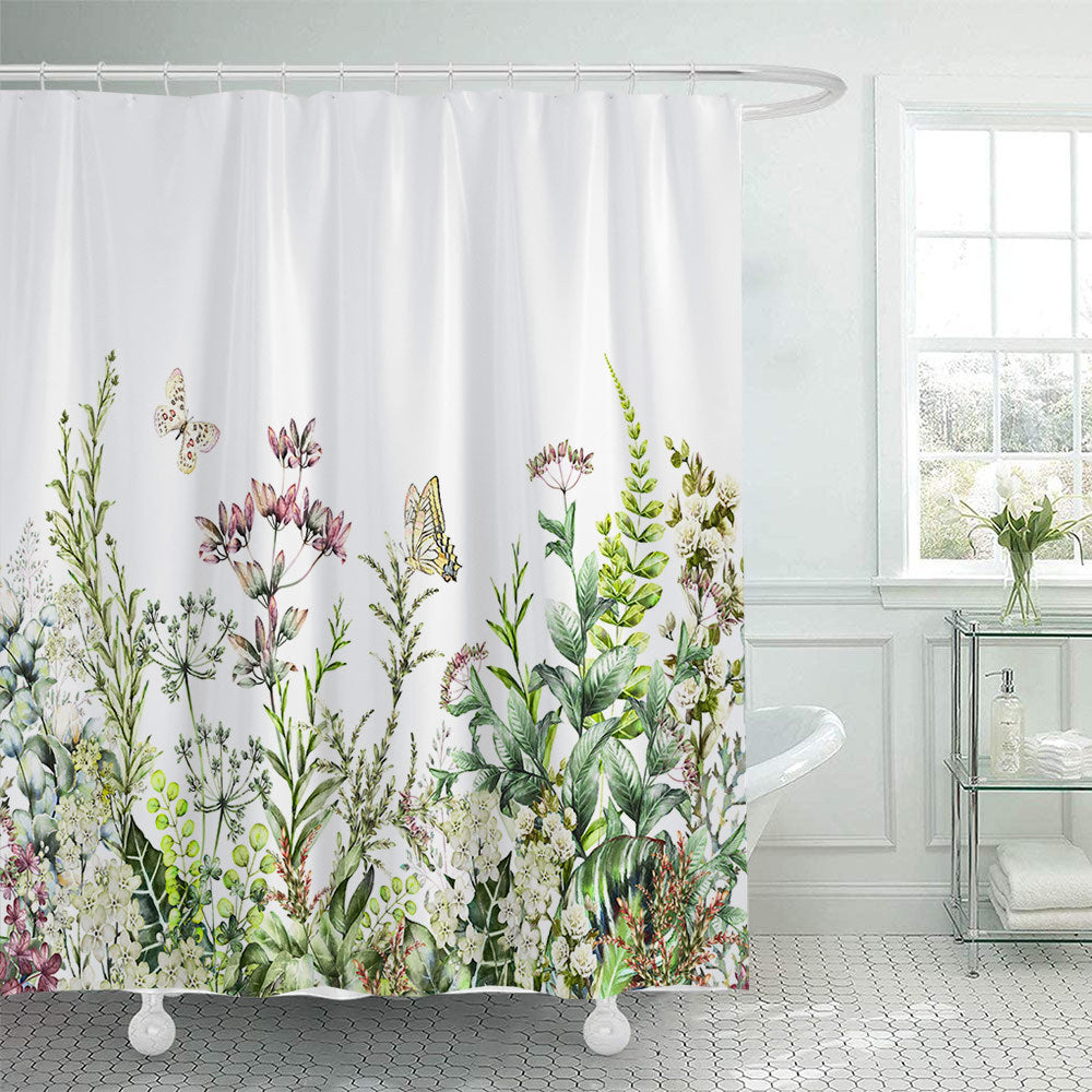 Botanical Illustration Shower Curtain