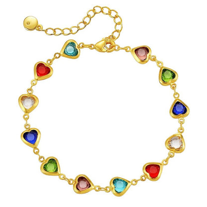 Butterfly and Daisy Charm Anklet Acalora