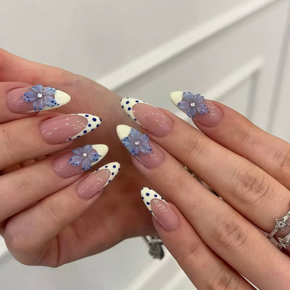 Floral Accent Press-On Nail Set Acalora