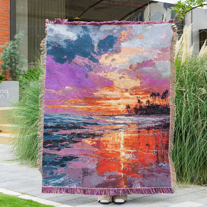 Scenic Landscape Tapestry Throw Blanket
