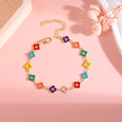 Colorful Star Charm Anklet Acalora 1788164326