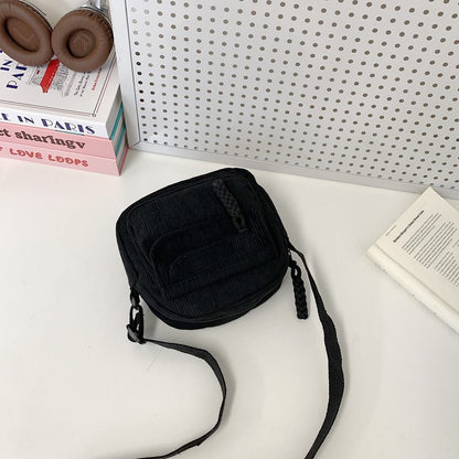 Compact Corduroy Crossbody Bag Acalora