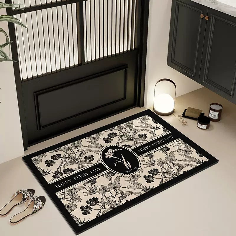Elegant Country-Themed Bathroom Mat