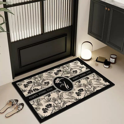 Elegant Country-Themed Bathroom Mat