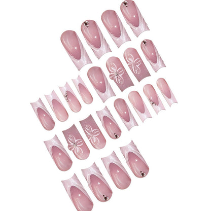 Elegant Floral Press-On Nail Art Acalora