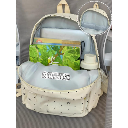Stylish Polka Dot Casual Backpack Acalora