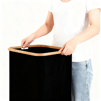 Norvo | Tall Bamboo Laundry Basket