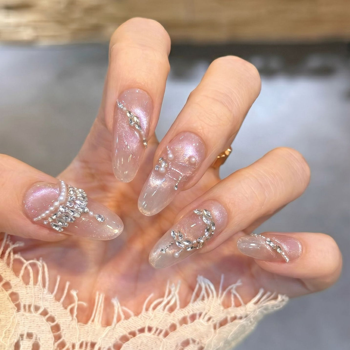 Artistic Stiletto Nail Art Design Acalora