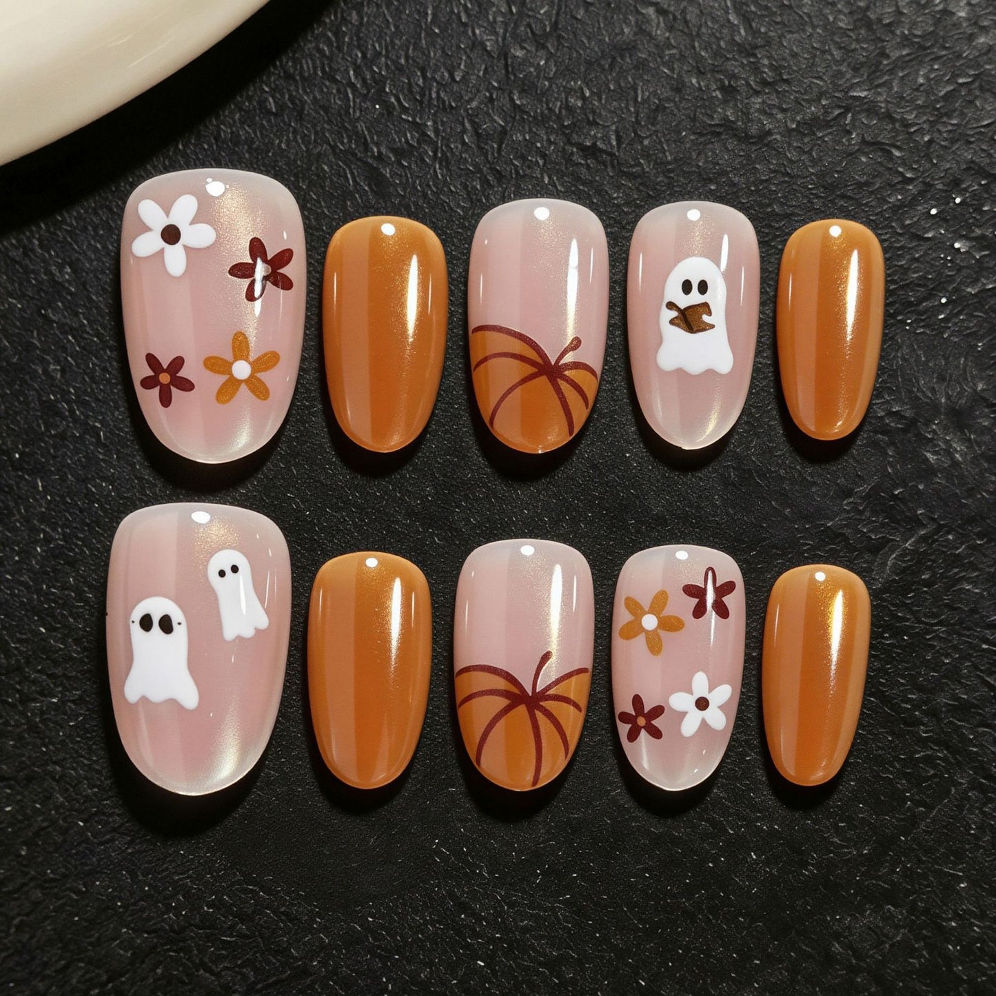 Halloween-Inspired Decorative Press-On Nail Art Set Acalora