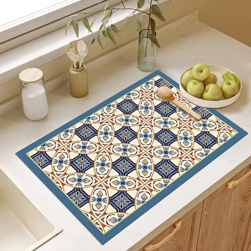 Playful Textured Kitchen Mat Acalora