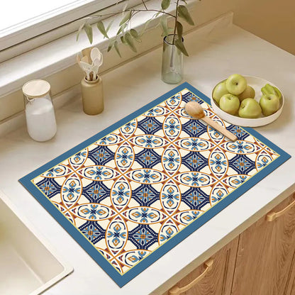 Playful Textured Kitchen Mat Acalora