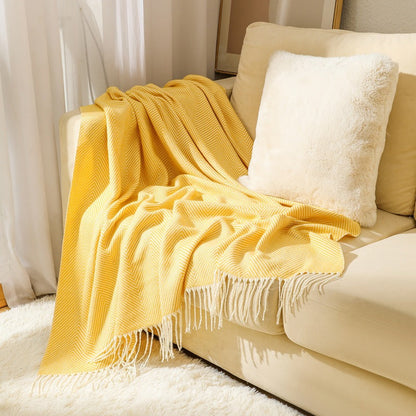 Luxury Herringbone Pattern Throw Blanket
