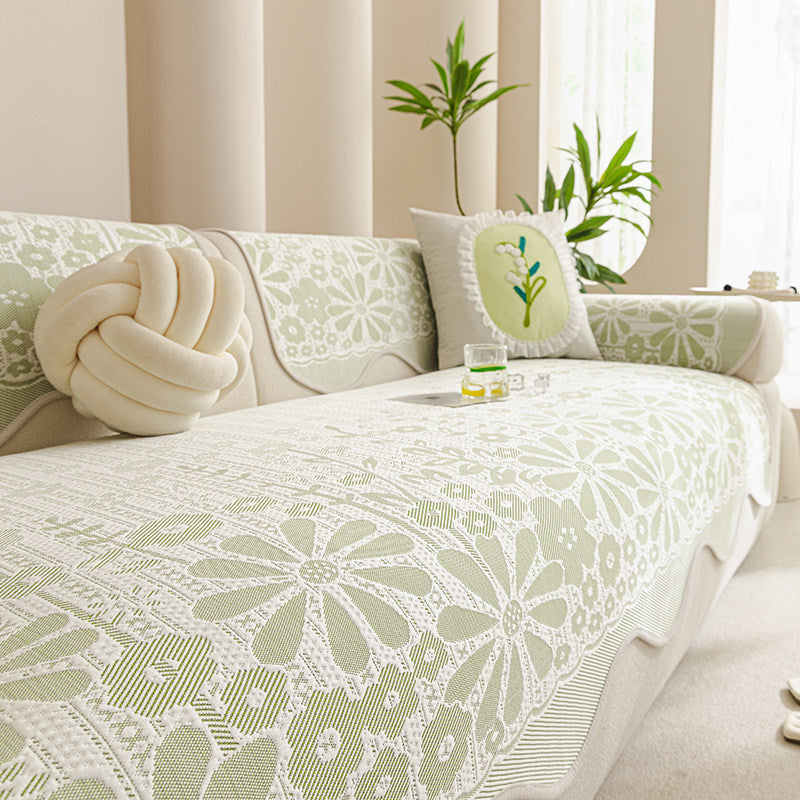 Floral Lace Sofa Cover