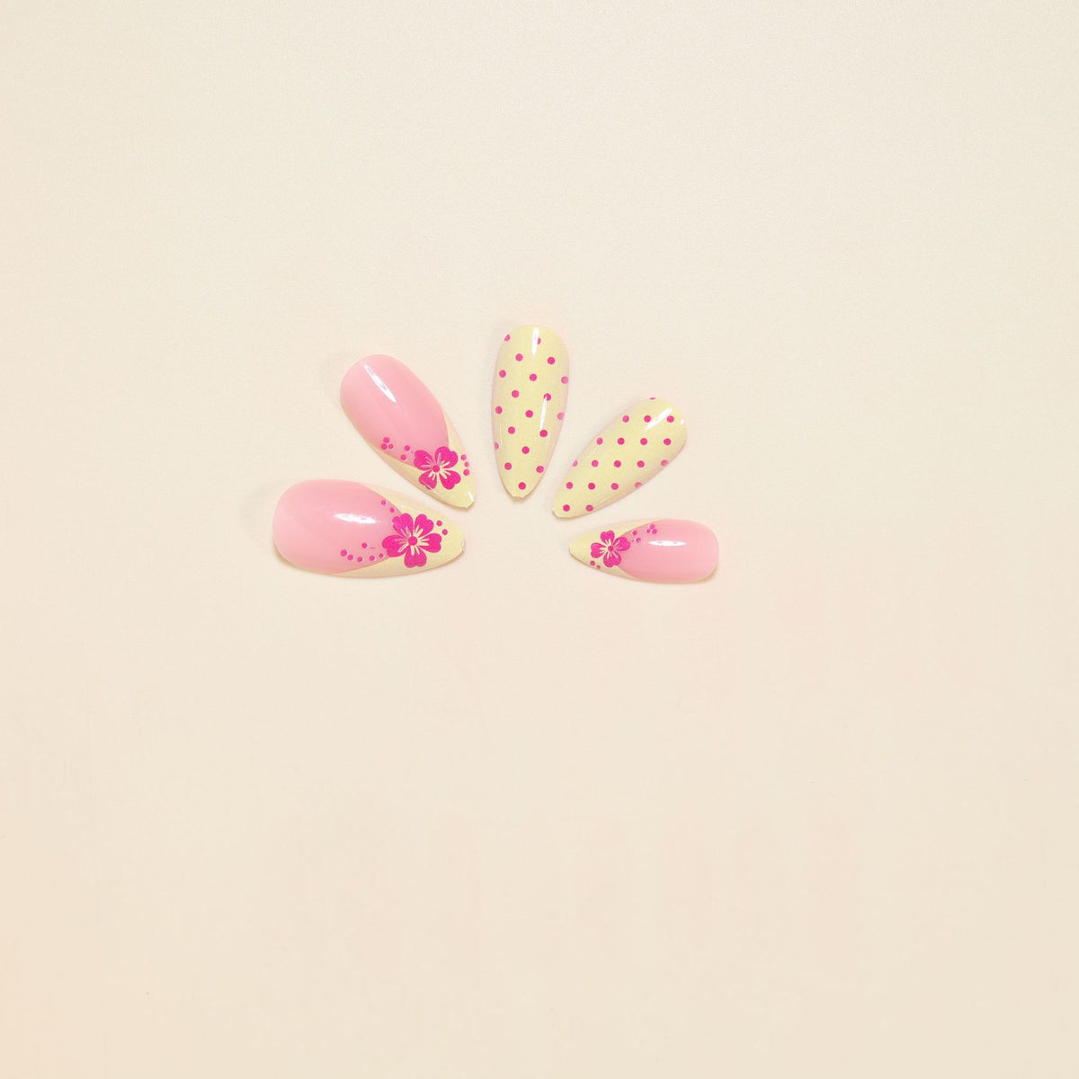 Elegant Floral Stiletto Nail Art Tips Acalora