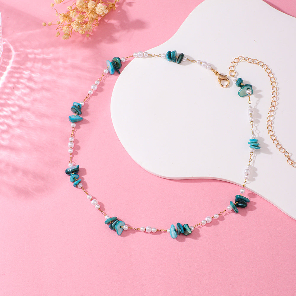 Elegant Floral Beaded Necklace Acalora