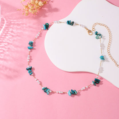 Elegant Floral Beaded Necklace Acalora