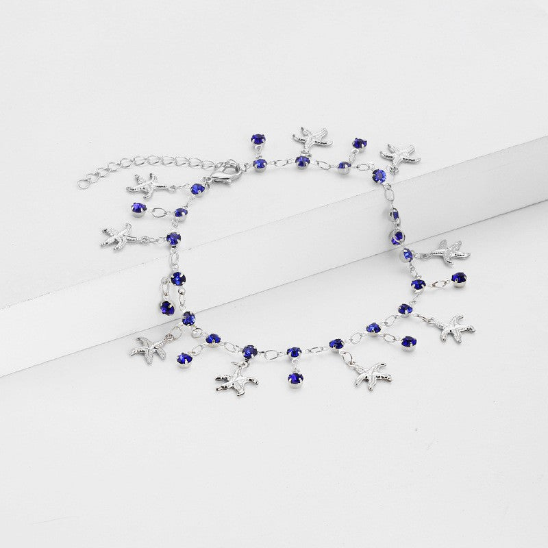 Starfish Charm Anklet Acalora