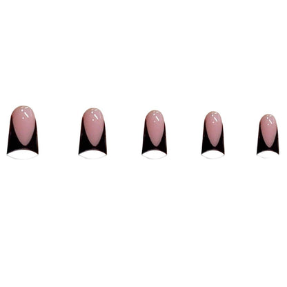 Stylish Stiletto Press-On Nails with Geometry Design Acalora