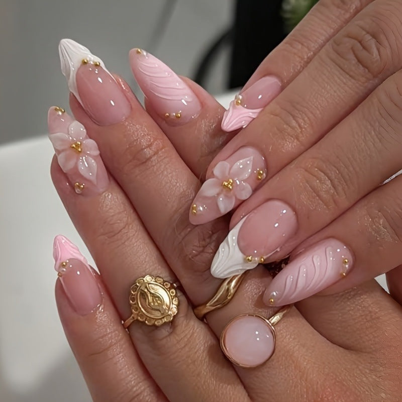 Elegant Floral Nail Set Acalora