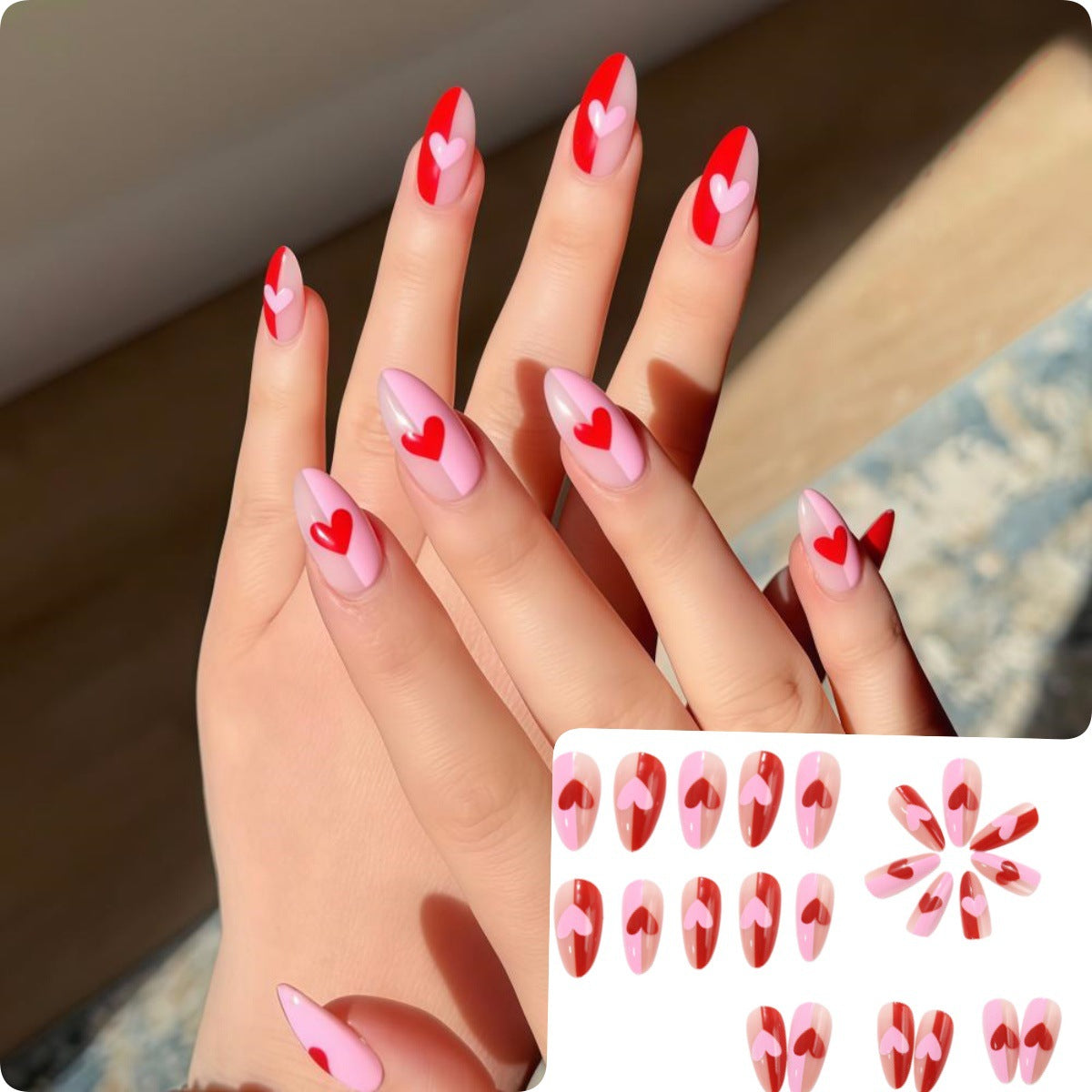 Artistic Heart Motif Art Nails Acalora