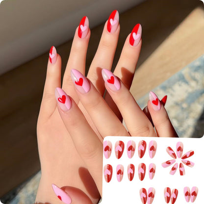Artistic Heart Motif Art Nails Acalora