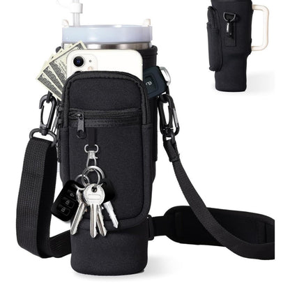 Ladies trendy and sparkling drinking bottle with shoulder bag Bowlift
