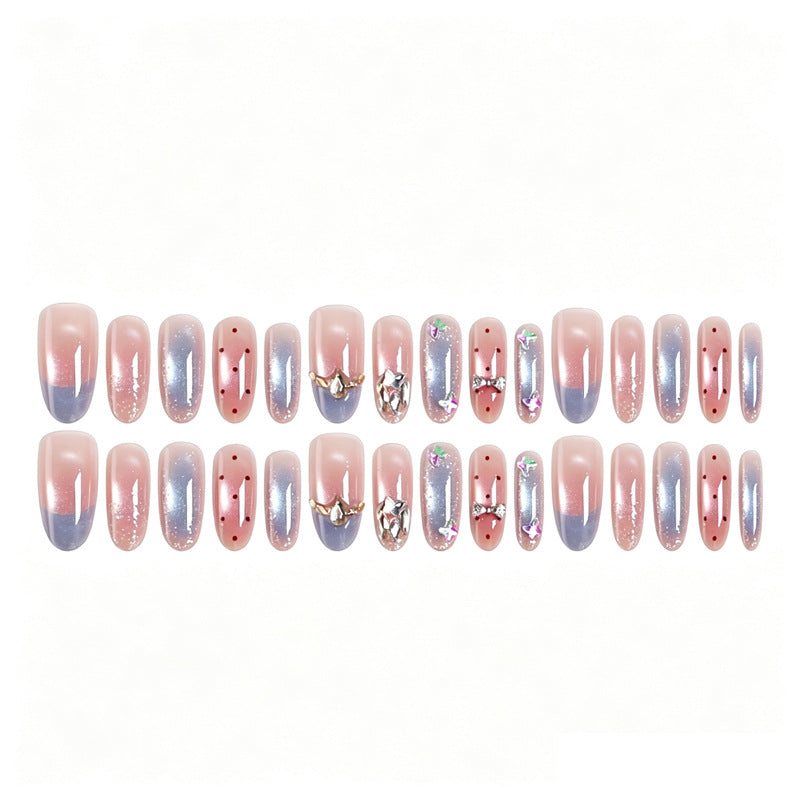 Art nails in elegant premium design with rhinestone and glitter elements Acalora