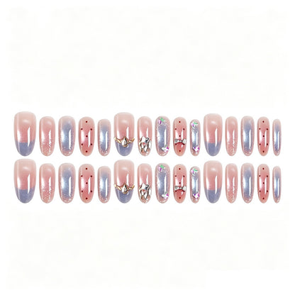 Art nails in elegant premium design with rhinestone and glitter elements Acalora