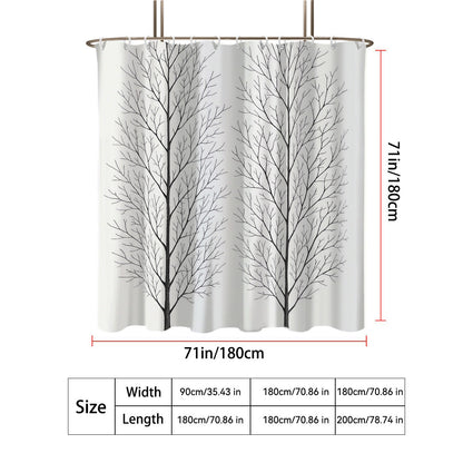 Artistic Tree Design Shower Curtain