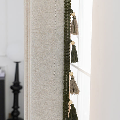 Decorative curtain with tassel trim Acalora