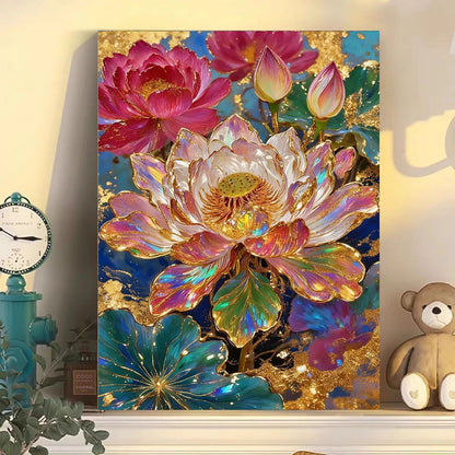 Luxurious Floral Abstract Canvas Wall Art
