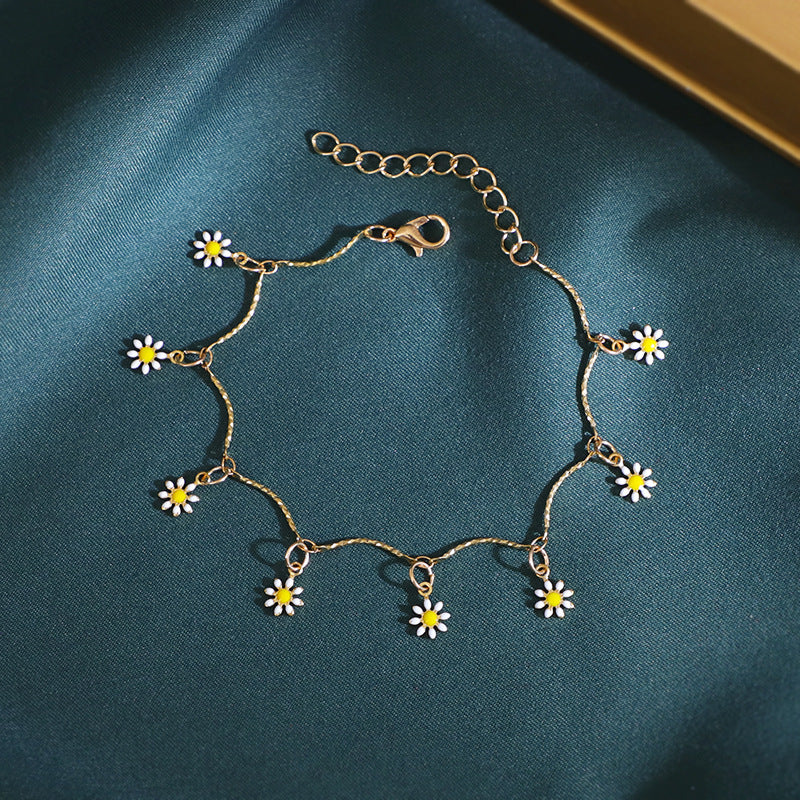 Floral Charm Anklet Acalora