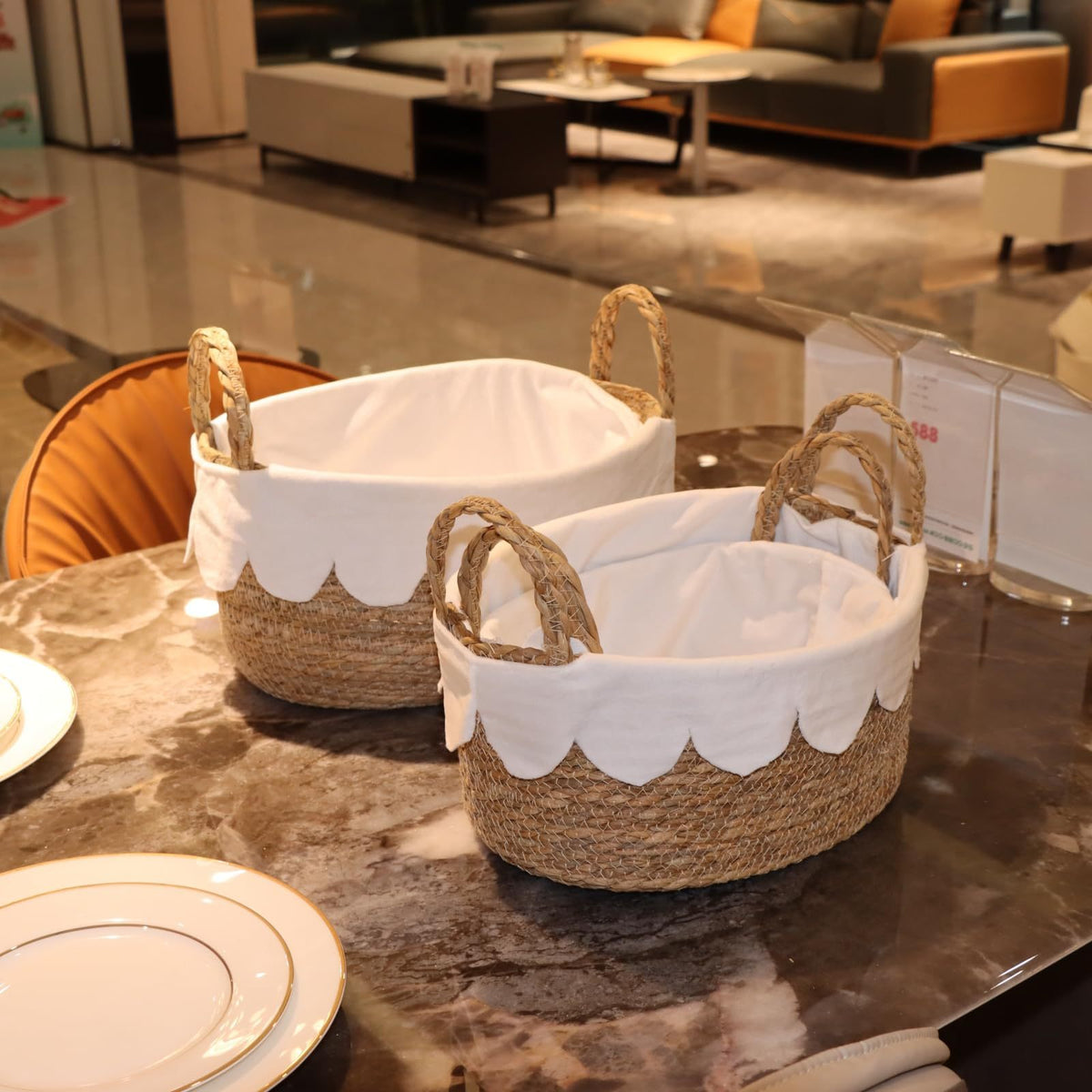 Handwoven Crumple Basket Acalora