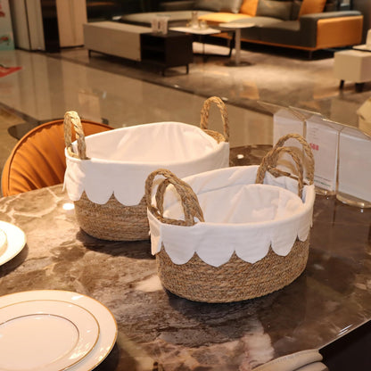 Handwoven Crumple Basket Acalora