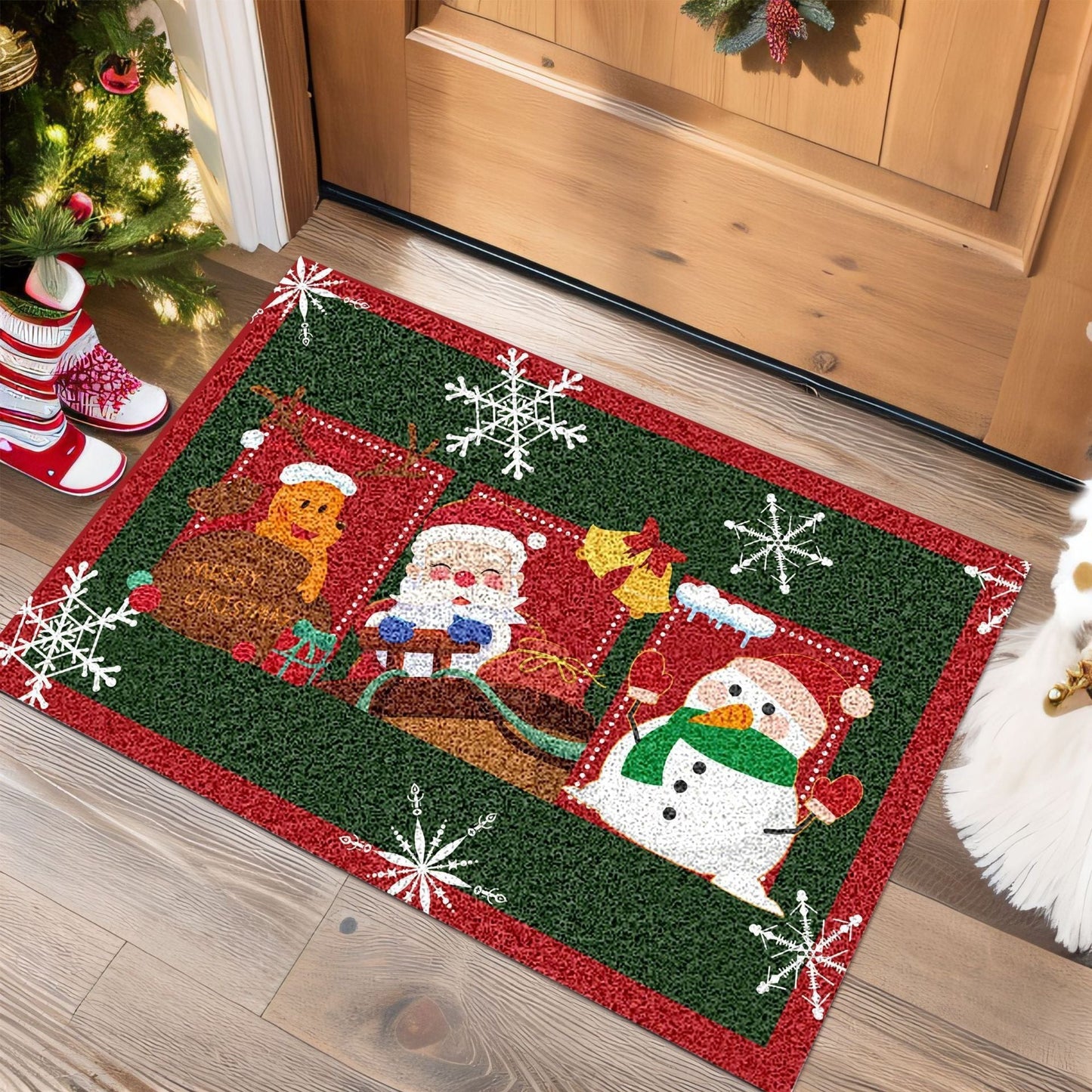 Festive Holiday-Themed Door Mat