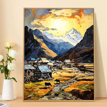 Mountain Landscape Canvas Art Print