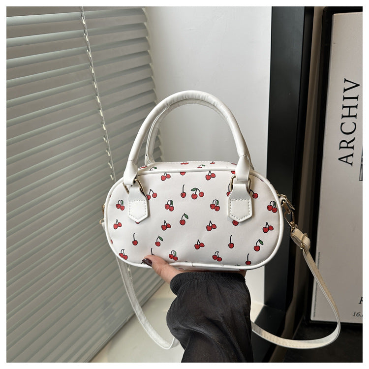 Playful Cherry Print Mini Handbag Acalora