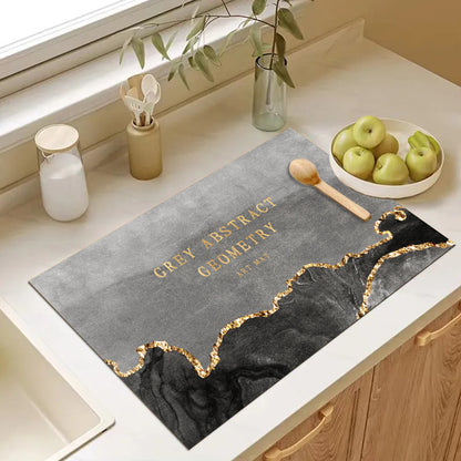 Abstract Geometric Kitchen Mat Acalora