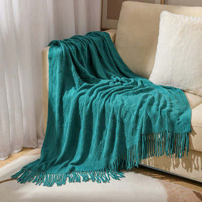Premium Textured Knit Throw Blanket