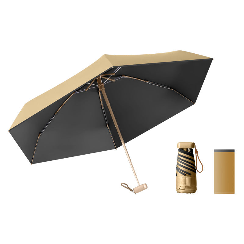 Women's UV Protection Folding Umbrella with Stable Construction and Ergonomic Handle Bowlift