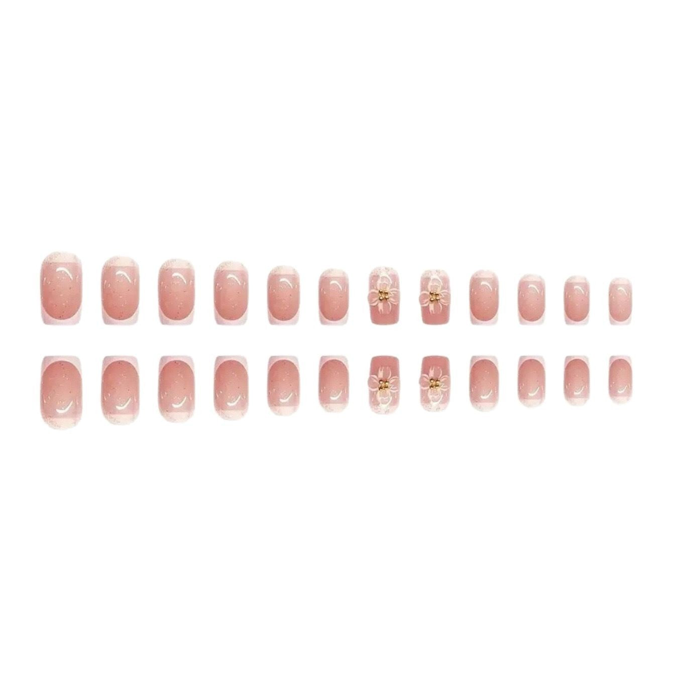 Decorative Long Press-On Nail Set Acalora