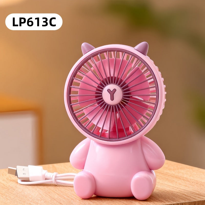 Women's Portable USB Handheld Fan with Cute Bear Motif Karnz