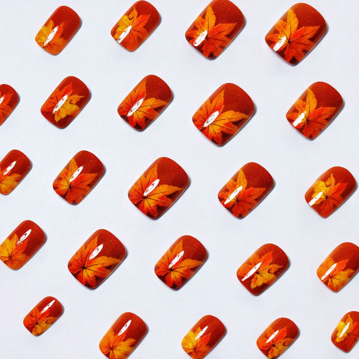 Autumn Leaf Pattern Nail Art Acalora