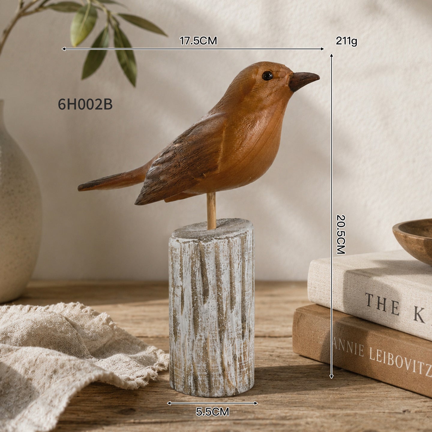 Handmade Bird Sculpture Figurine Display