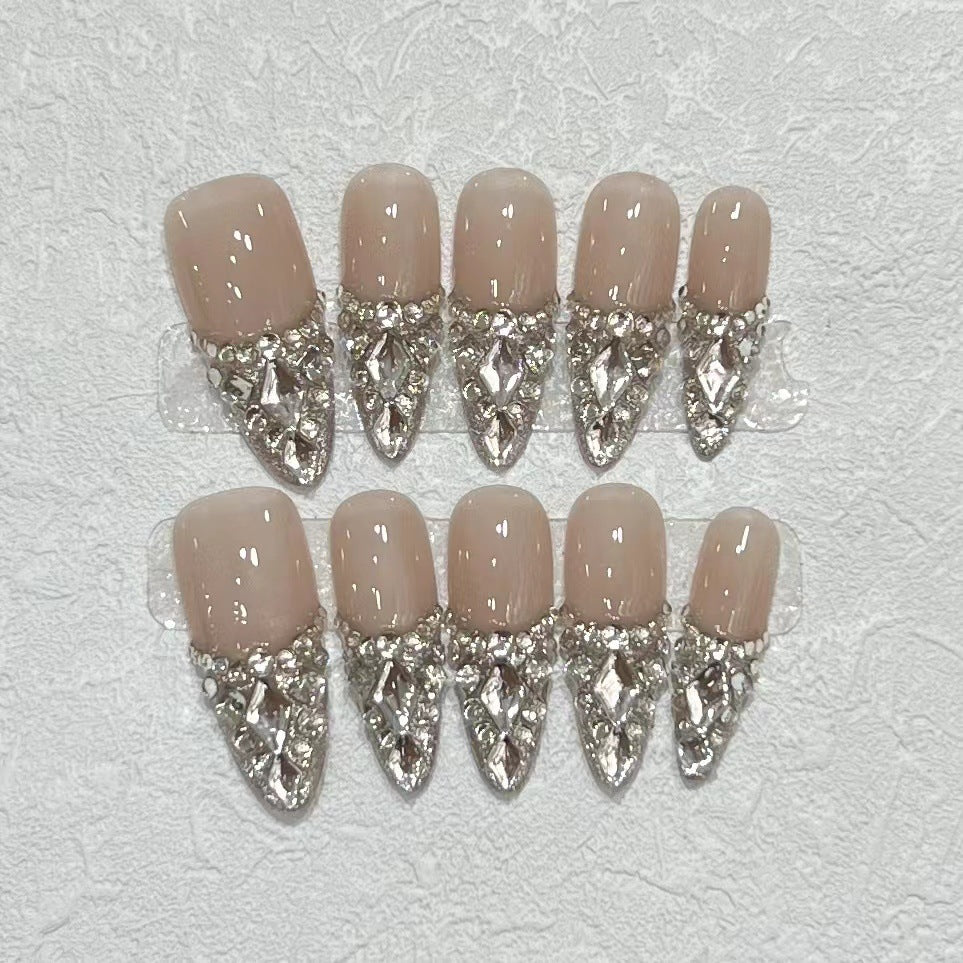 Rhinestone Stiletto Press-On Nail Set Acalora
