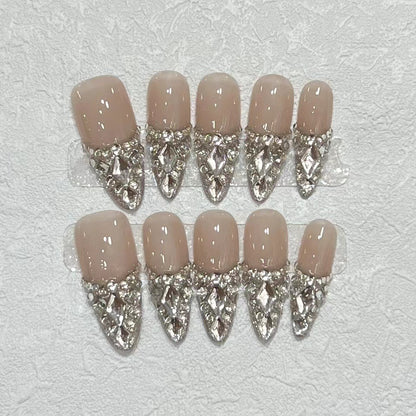 Rhinestone Stiletto Press-On Nail Set Acalora
