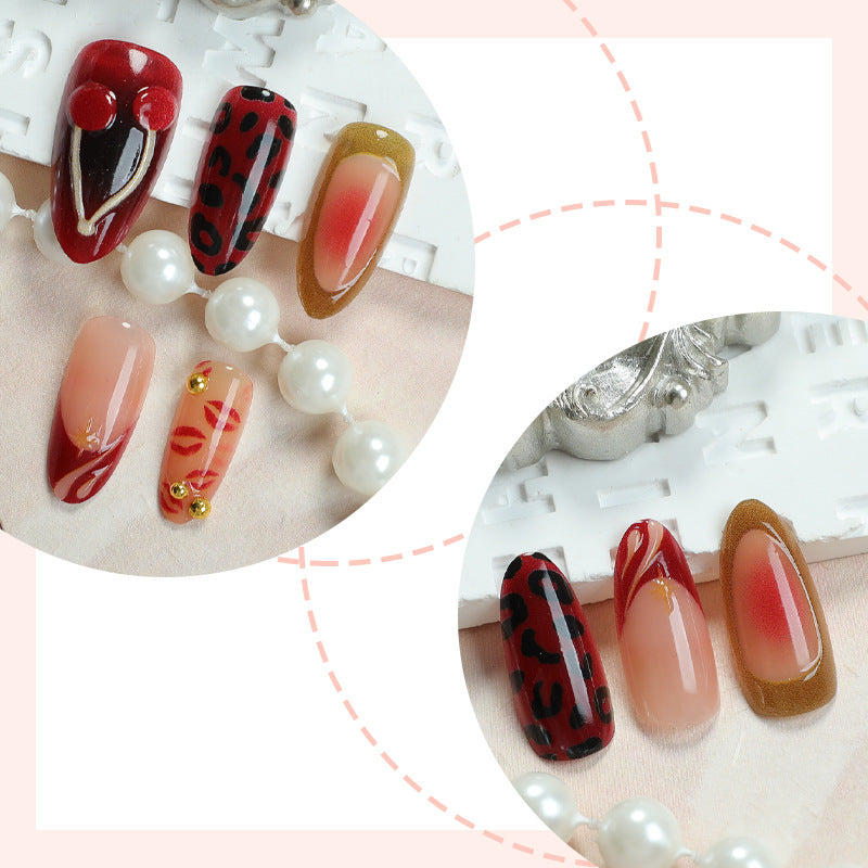 Artistic Mixed Design Press-On Nail Set Acalora