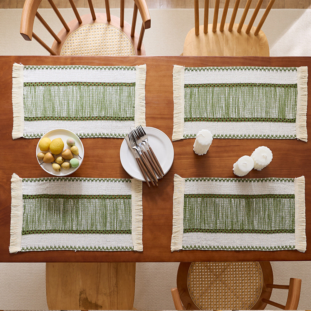 Chic Fringed Table Placemats